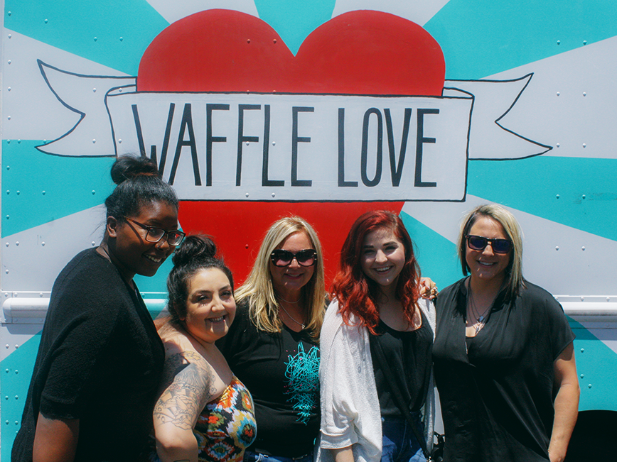 Group photo of Abby Connect virtual receptionists at food truck