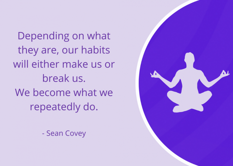 Habits make us or break us Sean Covey quotation graphic