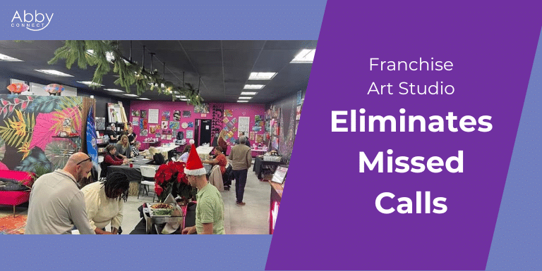 Franchise art studio eliminates missed calls