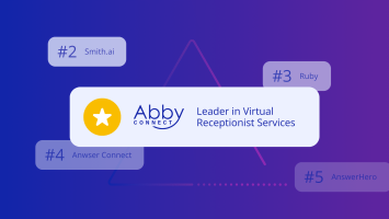 Logos of the top five virtual receptionist service providers in the U.S.