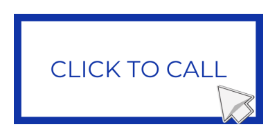 A rectangular button with a blue border and the text CLICK TO CALL in the center. A large computer cursor icon points toward the bottom right corner of the button.