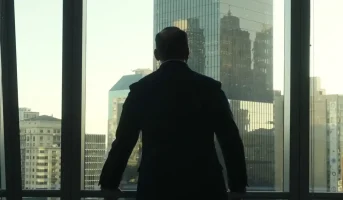 Abby CEO, Nathan Strum, looking over San Francisco skyline