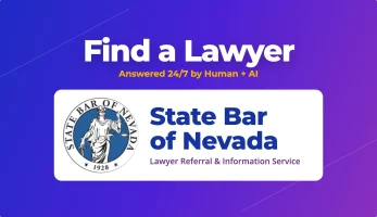 Find a Lawyer, answered 24/7 by Human + AI: State Bar of Nevada Lawyer Referral and Information Service